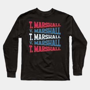 NATIONAL TEXT ART USA MARSHALL Long Sleeve T-Shirt